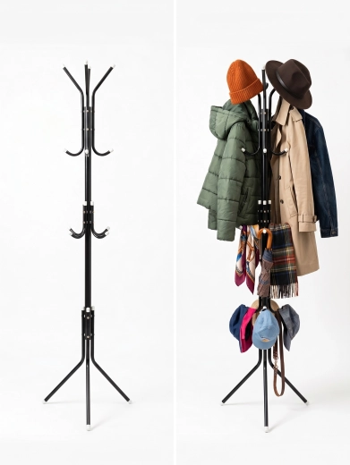 Perchero de pie para ropa de estilo industrial