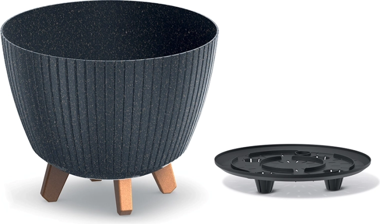 Macetero Lamia Eco Wood 28,8 cm antracita