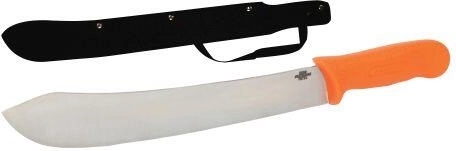 Machete de acero inoxidable de 43 cm con empuñadura de plástico