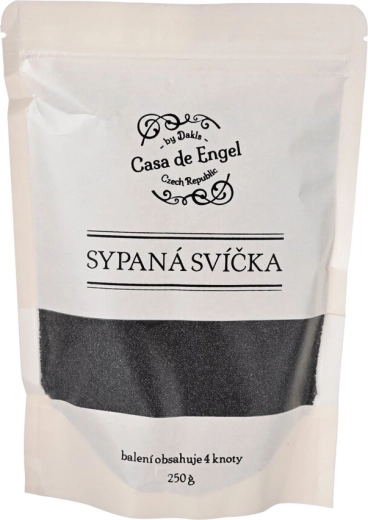 Cera negra granulada para hacer velas con 4 mechas (250 g)