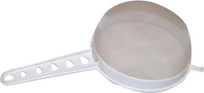 Escurridor de plástico de 16 cm con asa – mezcla de colores