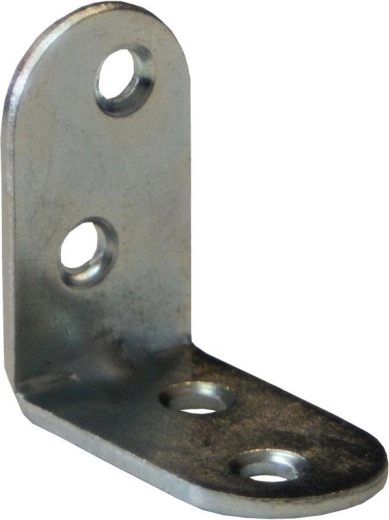 Escuadra de montaje con nervadura 40 × 18 × 2 mm, galvanizada, blanca (20 uds.)