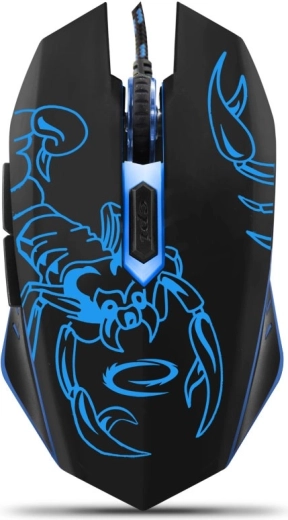 Ratón óptico gaming 6D USB ESPERANZA SCORPIO MX203 azul