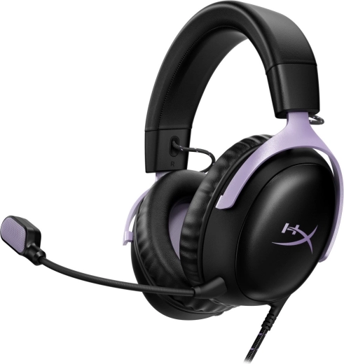 Auriculares gaming HyperX Cloud III negros y lavanda