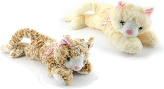 Gato de peluche tumbado de 39 cm con sonido, 2 colores, 0+