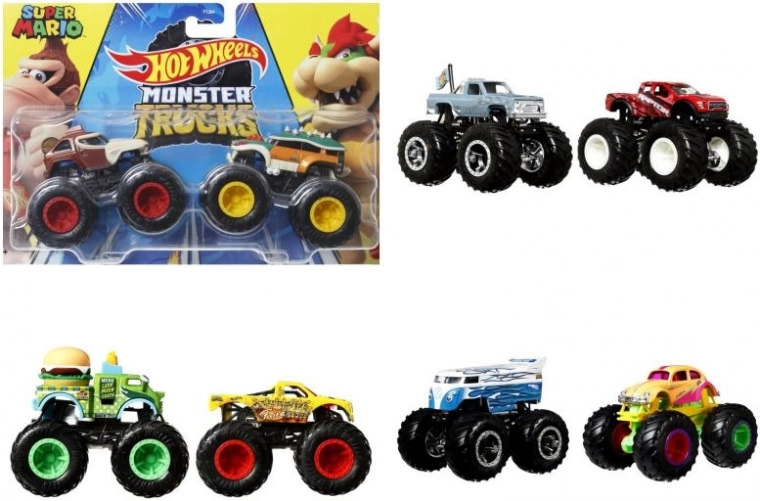 Hot Wheels Monster Trucks 1:64 pack doble – varios modelos
