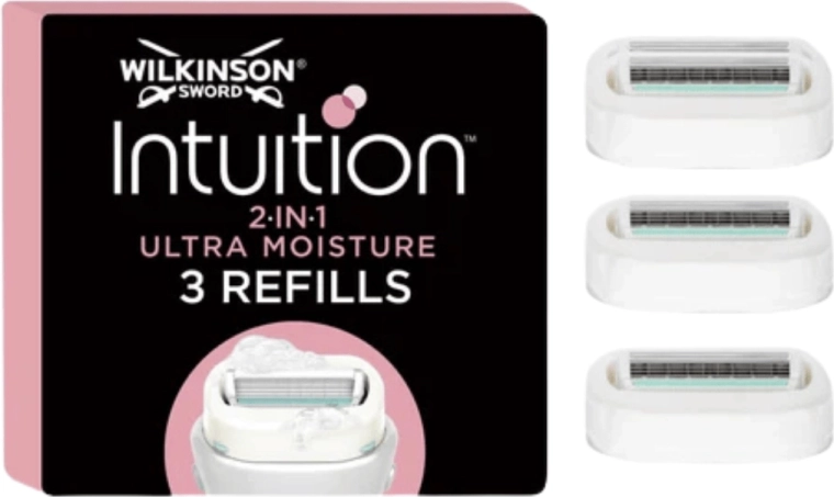 Wilkinson Intuition cabezales de recambio 2 en 1 Ultra Moisture, 3 uds
