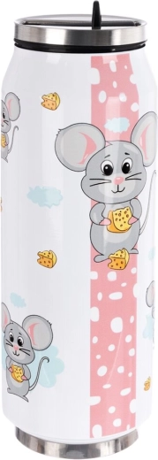 Termo de acero inoxidable con forma de lata 0,4 l Ratón