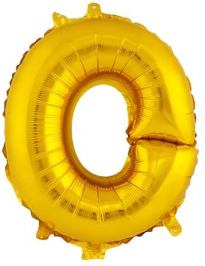 Globo de foil TORO letra O 30 cm – dorado
