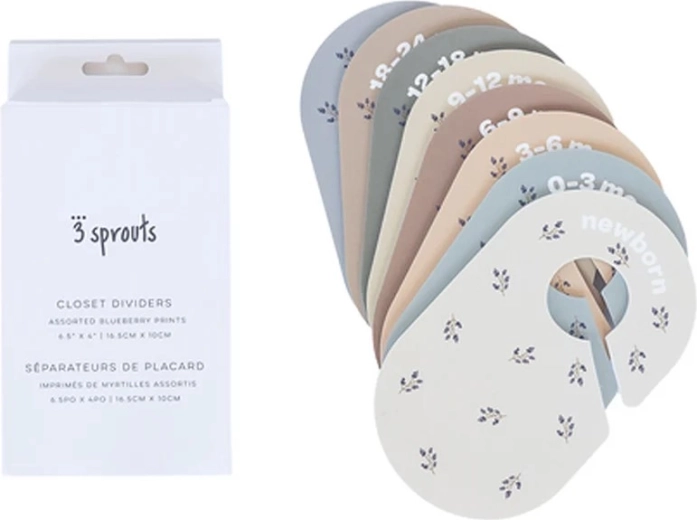 3 Sprouts separadores de perchas por edad Blueberry (8 uds)
