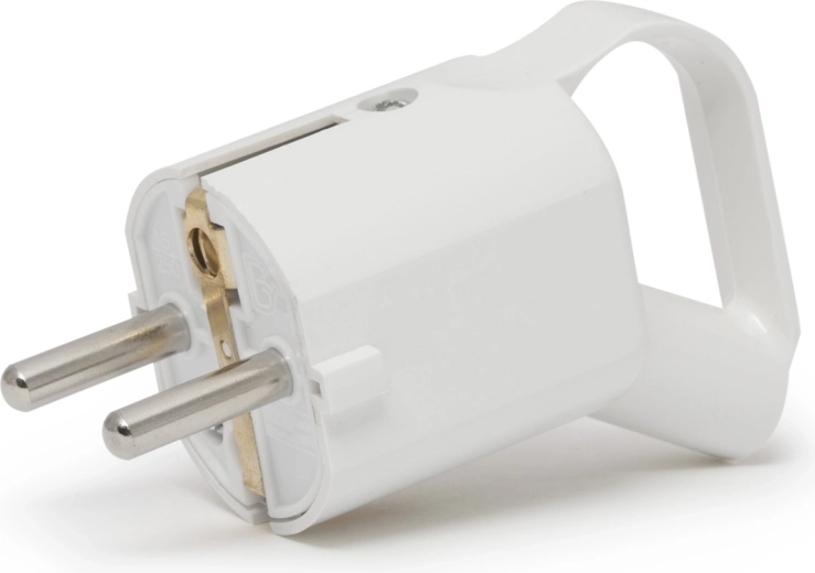 Enchufe suelto con asa para extraerlo, blanco