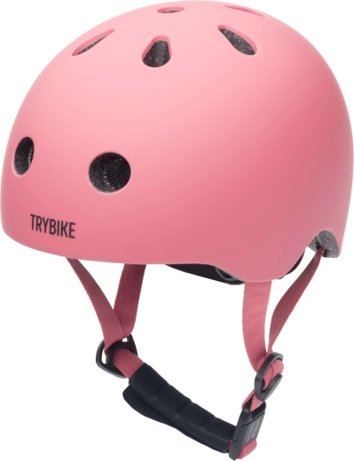 Casco infantil Trybike para bicicleta y patines rosa XS