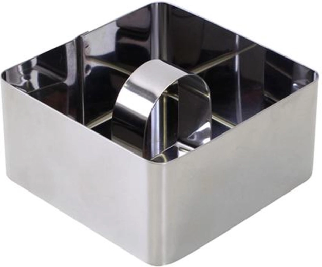 Molde cuadrado de acero inoxidable Toro 8 cm