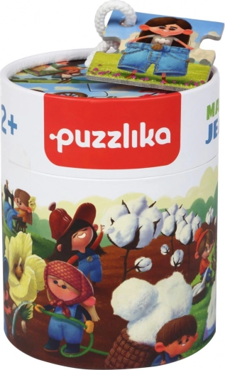Puzzlika fabricación de vaqueros: rompecabezas educativo de historia para niños, 15 piezas
