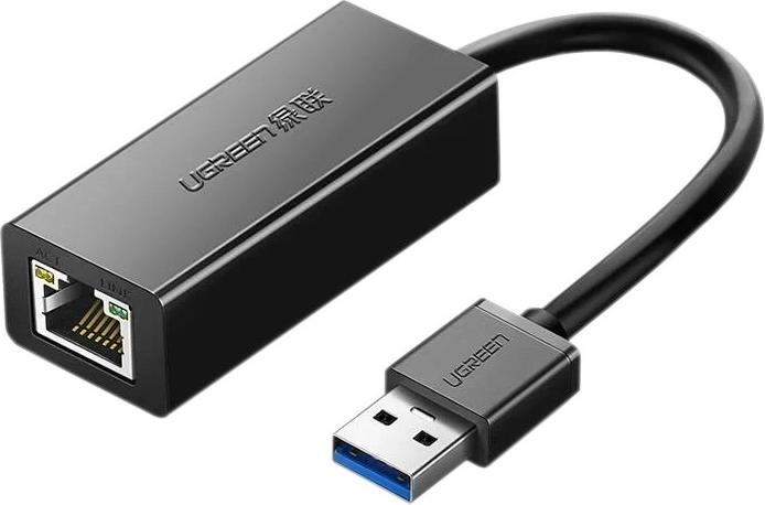 Ugreen CR111 adaptador de red gigabit USB 3.0 a RJ45 (negro) - 1 unidad