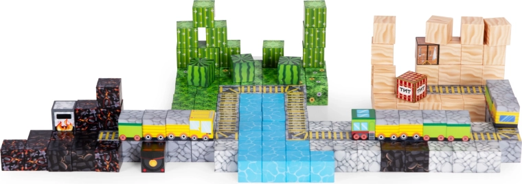 Mundo creativo en estilo pixel