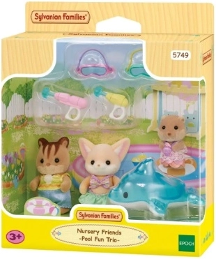 Sylvanian Families Diversión en la piscina – trío de bebés con accesorios