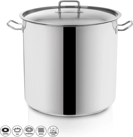 Olla de acero inoxidable Stock 22 l con tapa