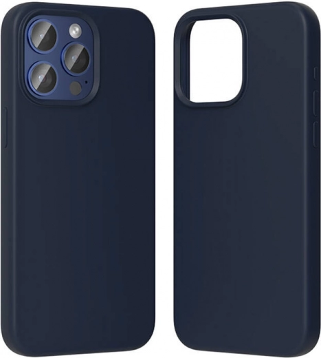 Funda de silicona Vention para iPhone 15 Pro con soporte MagSafe, azul