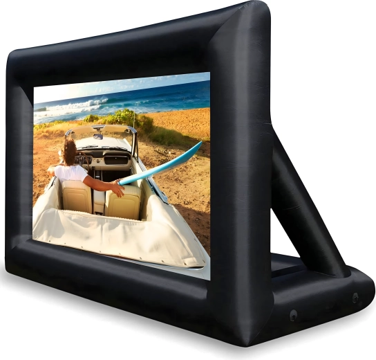 Gran pantalla de proyección inflable con ventilador para cine al aire libre