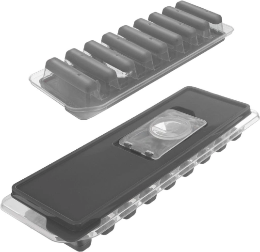Molde de silicona para cubitos de hielo con tapa 26,5 × 9,5 cm