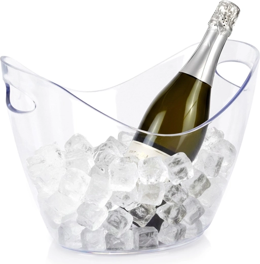 Cubo de hielo de plástico transparente 4 l