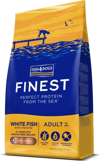 Fish4Dogs Finest pienso seco para perros adultos de pescado blanco con patatas 12 kg