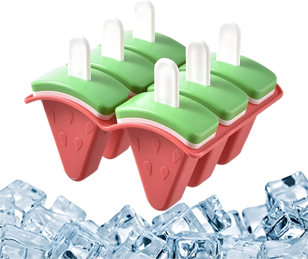 Moldes para polos con forma de sandía, set de 6 uds.