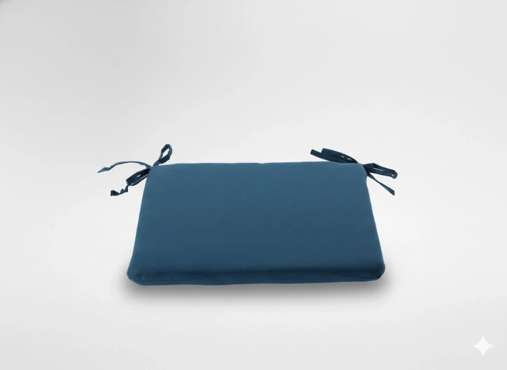 Cojín para silla 40 × 40 × 3 cm azul