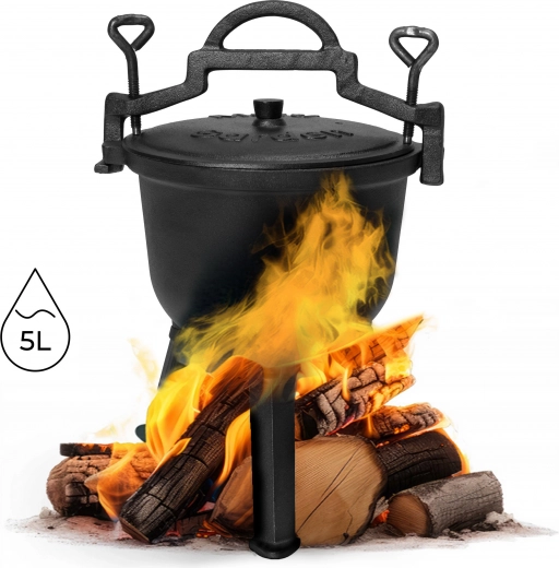 Caldero de hierro fundido 5L para fogata MultiGarden