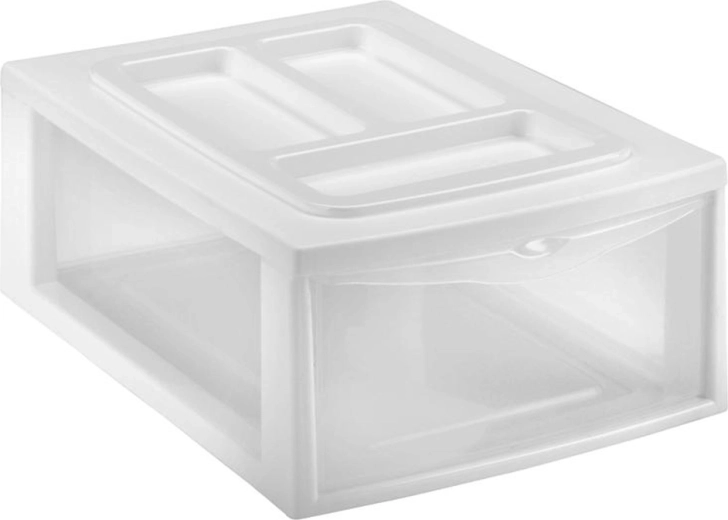 Estantería de plástico con cajón HEIDRUN 38 × 27 × 14 cm, surtido de colores