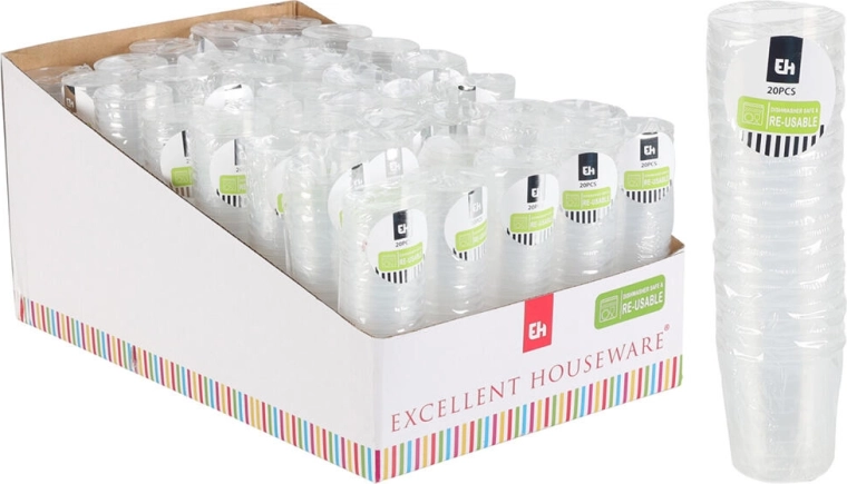 Vasos de chupito de plástico de 30 ml, transparentes, 20 uds.