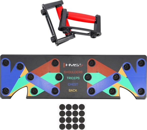 Tabla multifuncional para flexiones HMS PU10, roja
