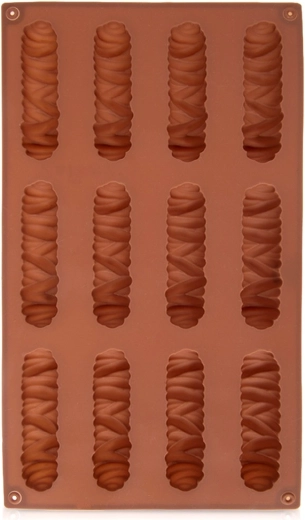 Molde de silicona para galletas y bombones, marrón 29 × 17 × 1,8 cm