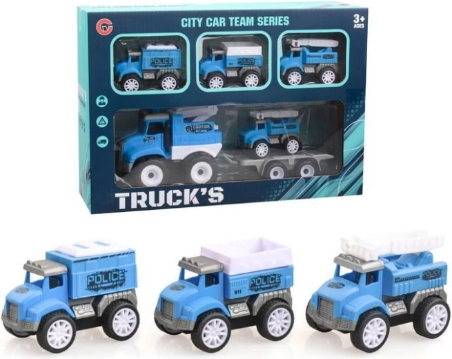 Set de vehículos policiales (4 vehículos)
