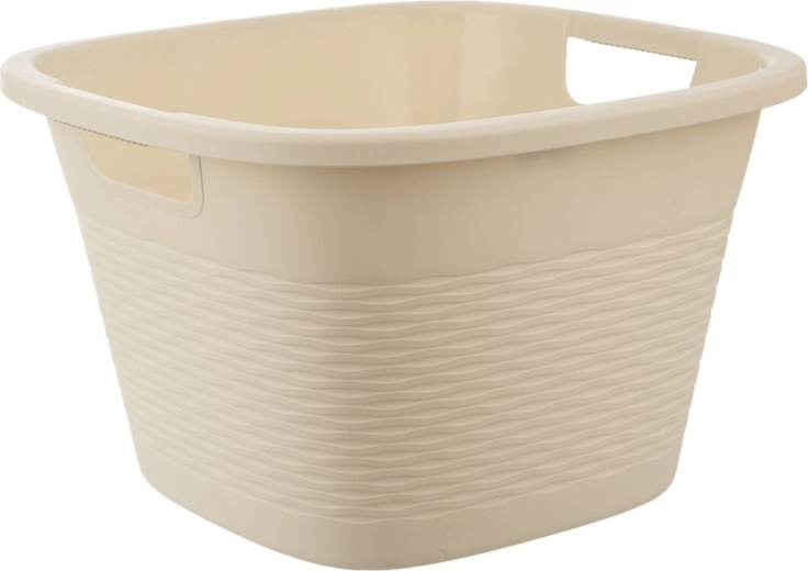 Fregadero de plástico Loop cuadrado con asas beige 16,8 l