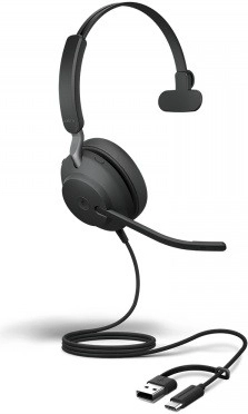 Jabra Evolve2 40 SE auriculares mono USB-A/USB-C para Microsoft Teams