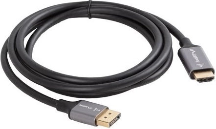 Cable DisplayPort a HDMI 1,8 m 4K negro‑plateado
