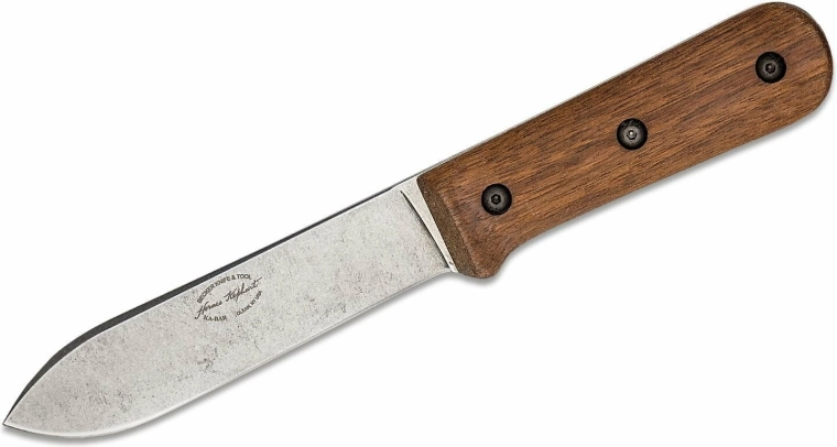 KA-BAR Becker Kephart cuchillo de exterior con mango de nogal y funda de cuero
