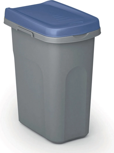 Cubo para residuos separados HOME ECO SYSTEM 40 l, gris con tapa azul