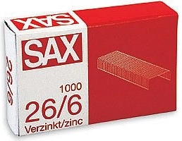 Grapas 26/6 galvanizadas, 1000 uds