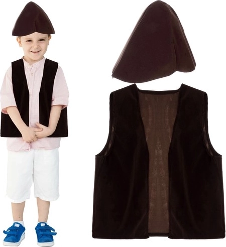 Disfraz infantil de pastor Kruzzel (chaleco + sombrero)