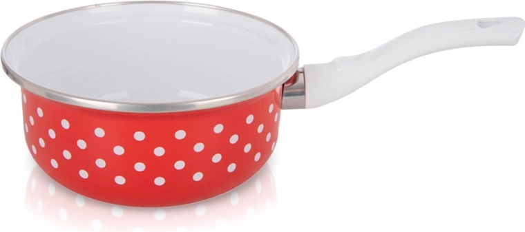 Cazo esmaltado con lunares 16 cm, 950 ml Orion