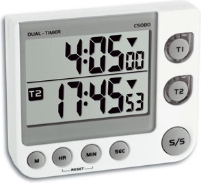 Temporizador digital doble TFA 2-Timer blanco - 1 pieza