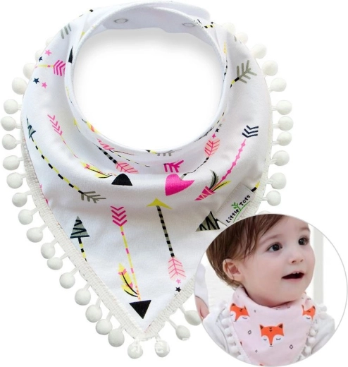 Pañuelo infantil con pompones – Flechas de Cupido