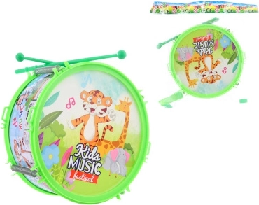 Tambor de plástico con animalitos para niños