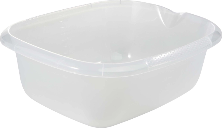 Bol redondo transparente con pico vertedor 38 × 32 × 14 cm