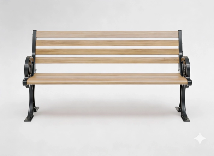 Banco de jardín de aluminio Charlotte 150 × 58 × 74 cm