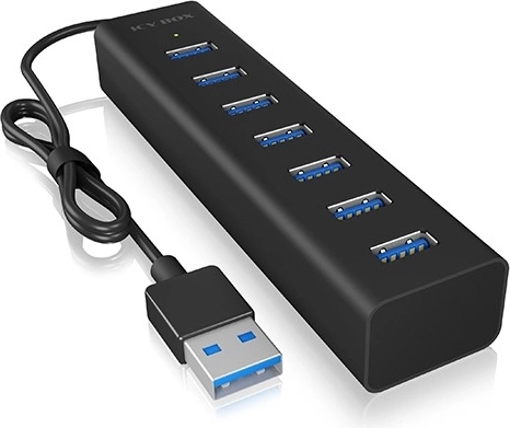 Icy Box hub USB 3.0 de 7 puertos con alimentación de red