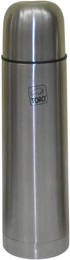 Termo de acero inoxidable con válvula de cierre TORO 0,7 l